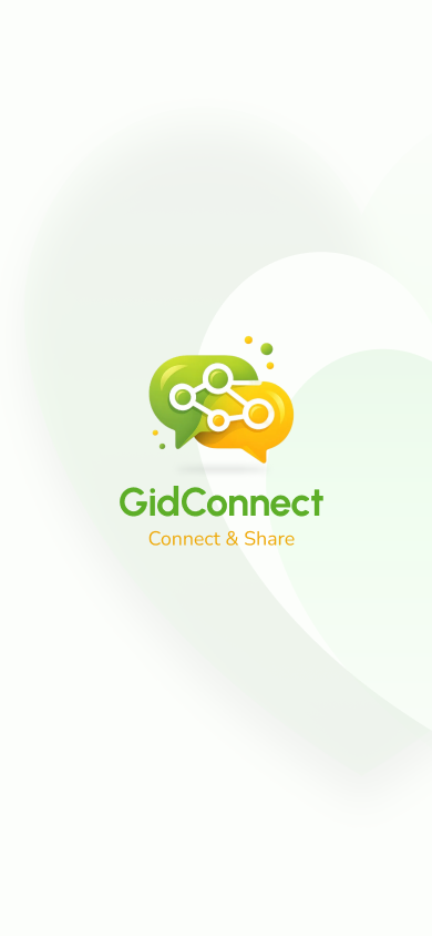 GidConnect intro screen with logo